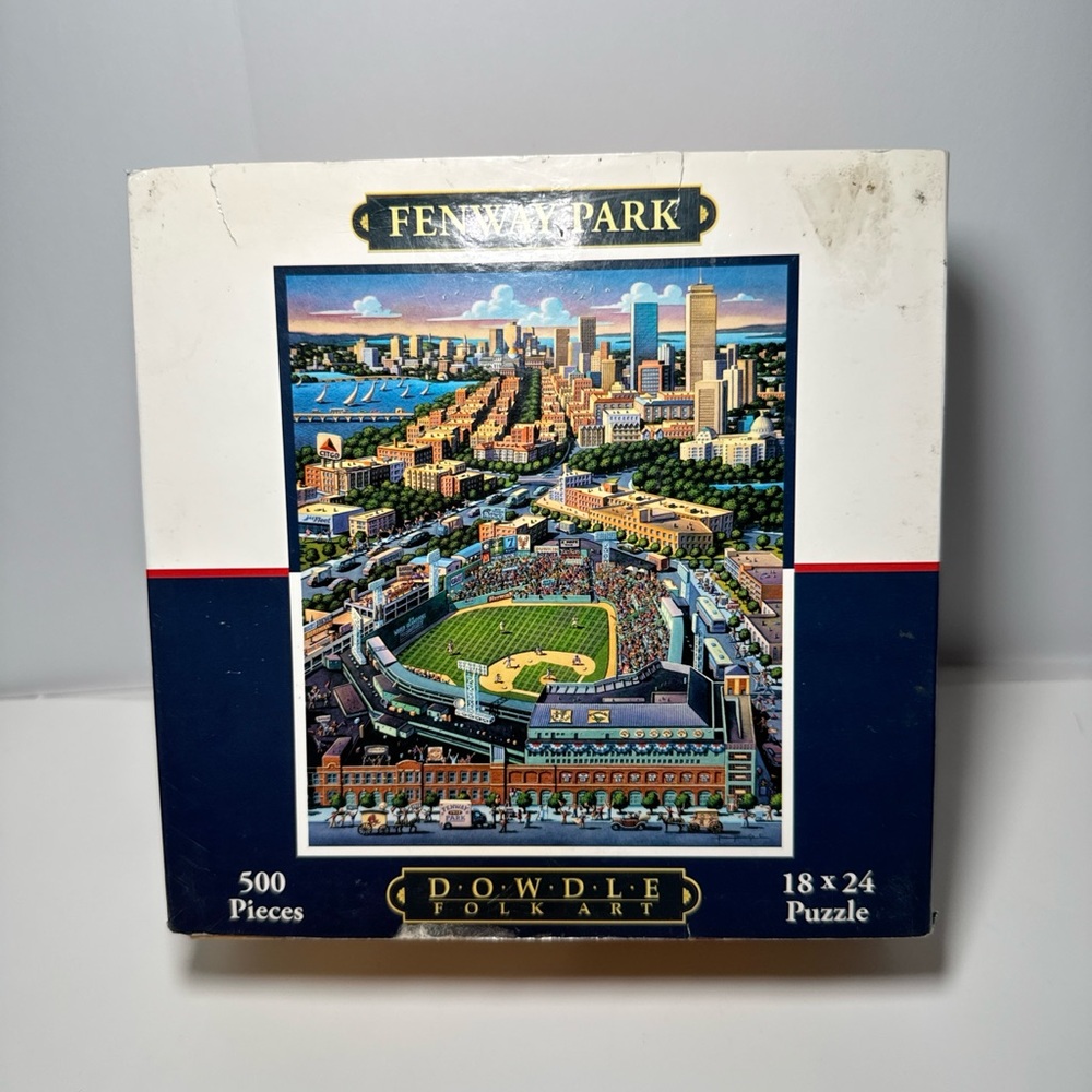 Dowdle Folk Art Fenway Park 500 Piece Puzzle 18 x 24 Complete - Picture 2 of 5